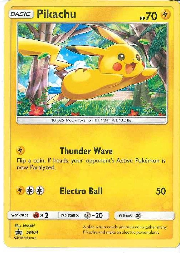 GAME pikachu promo card image
