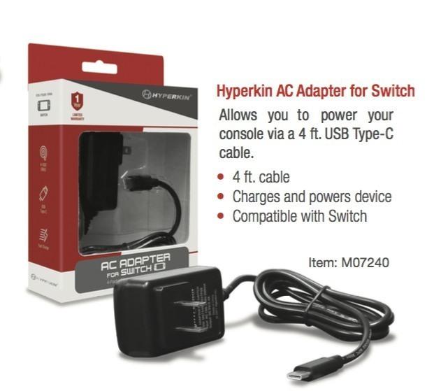hyperkin ac adapter for nintendo switch