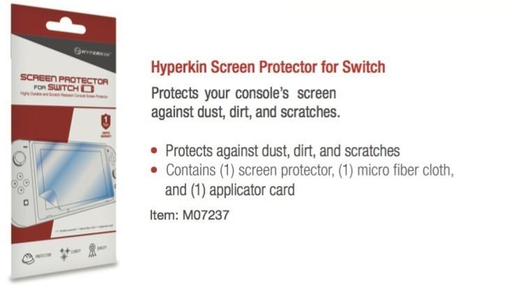 hyperkin screen protector for nintendo switch