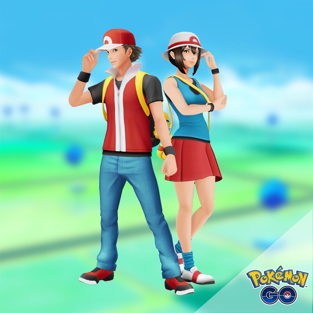Pokémon GO: Pokémon FireRed and Pokémon LeafGreen Trainer Outfits