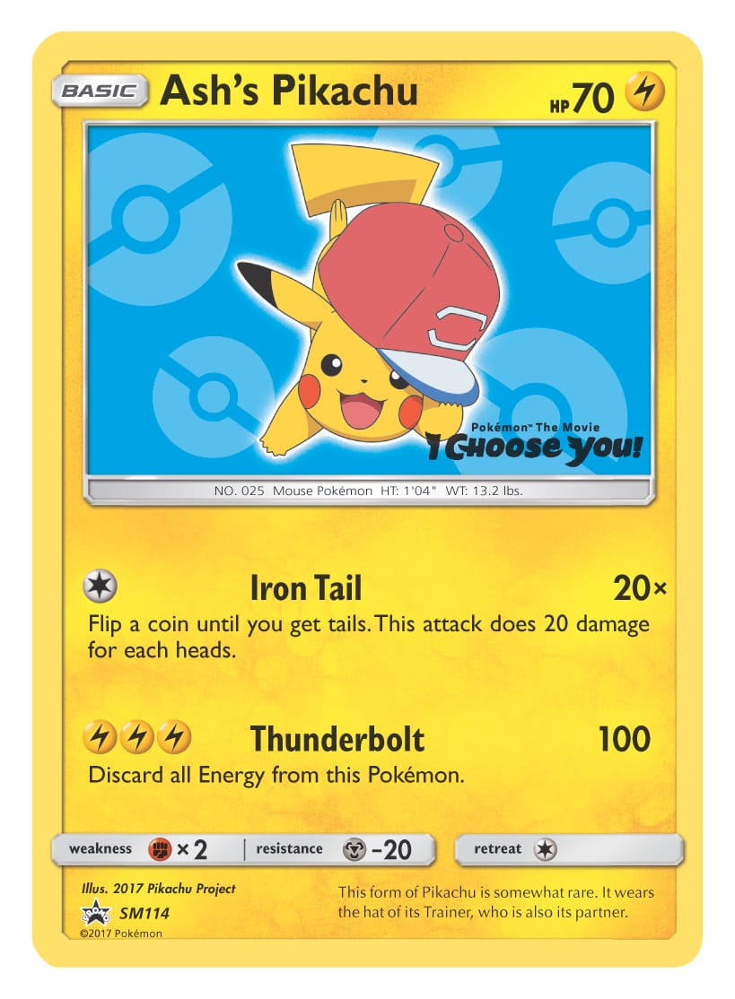 Ash's Pikachu Alola Cap Pokémon TCG Card Image