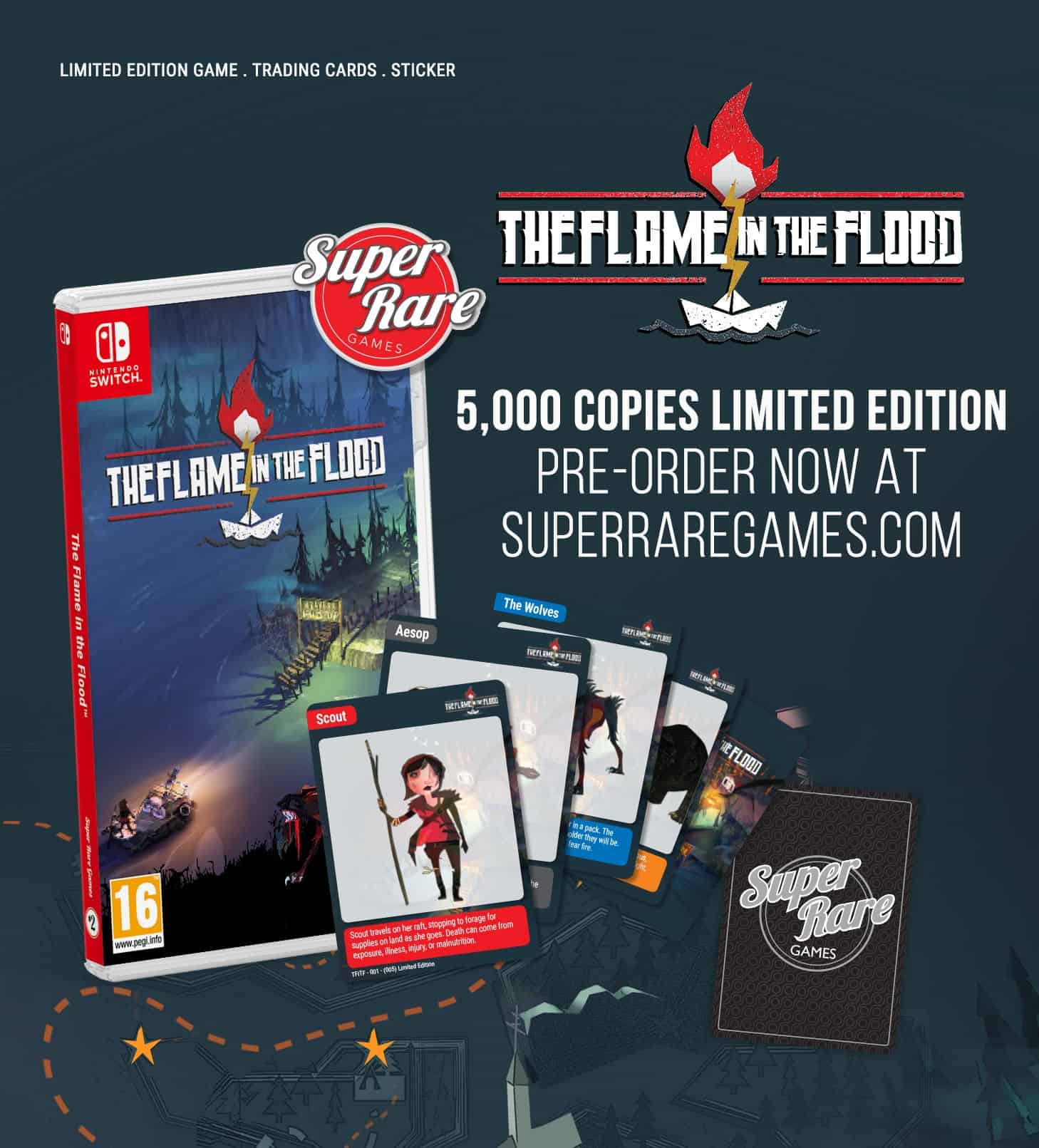 Super Rare Games The Flame In The Flood Box Art