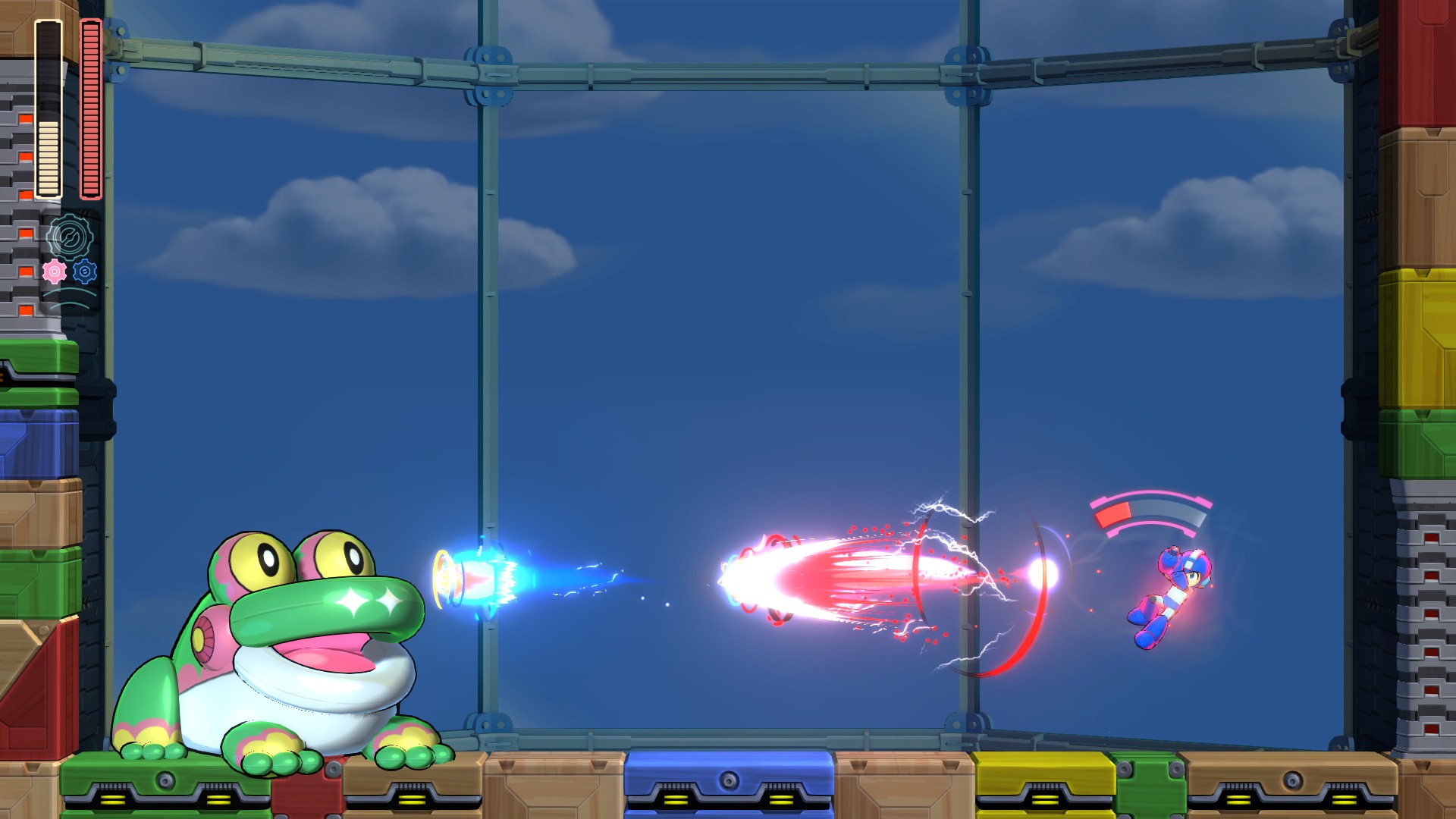 Mega Man 11 Frog Balloon Screenshot