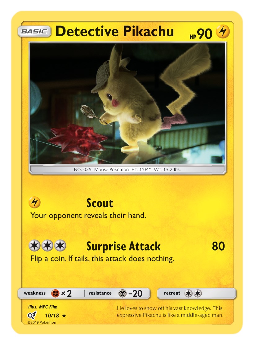 Detective Pikachu Card Pokémon TCG Detective Pikachu Collection