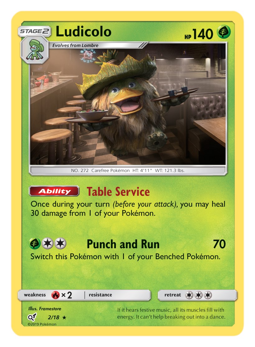 Ludicolo Card Pokémon TCG Detective Pikachu Collection