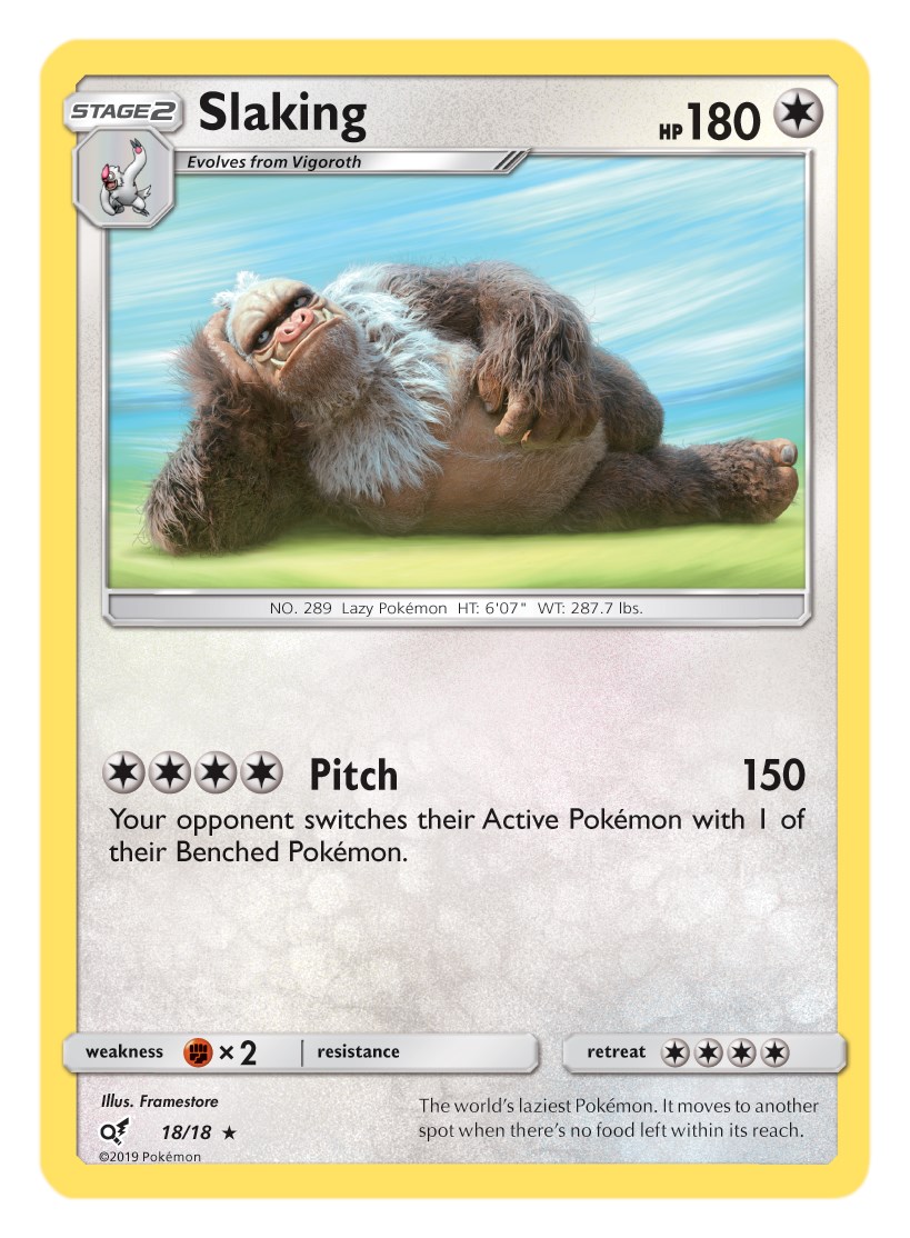 Slaking Card Pokémon TCG Detective Pikachu Collection