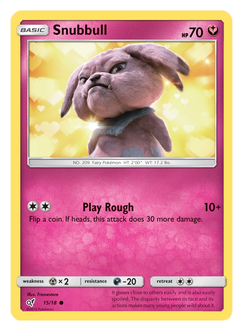 Snubbull Card Pokémon TCG Detective Pikachu Collection