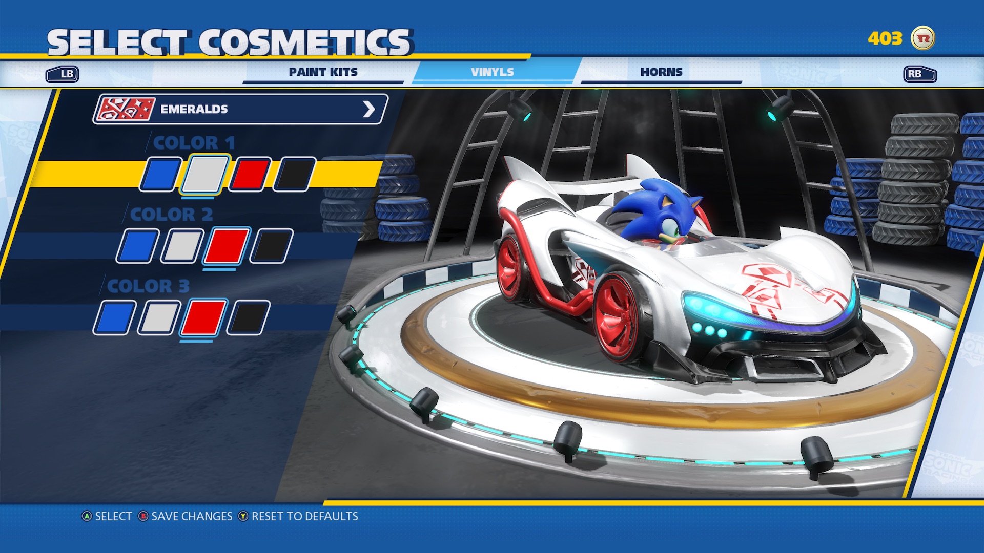 Team Sonic Racing Customization Screenshot 1