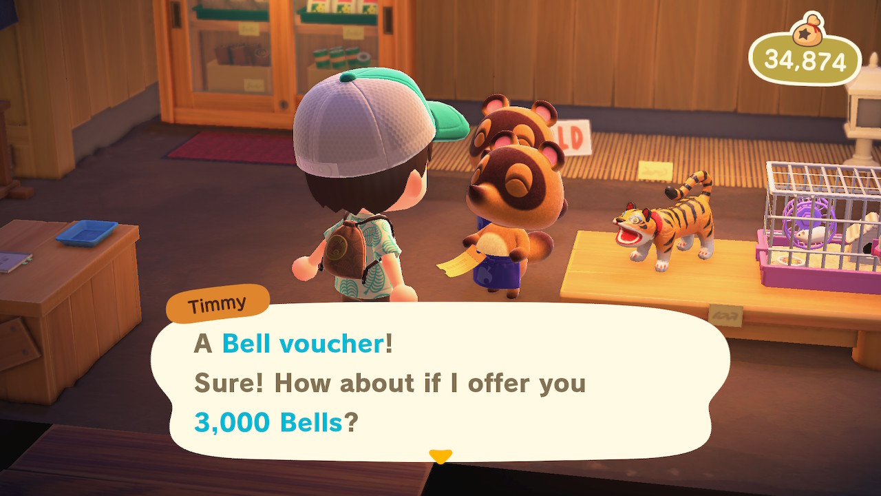 Animal Crossing New Horizons Timmy Bell Voucher Screenshot