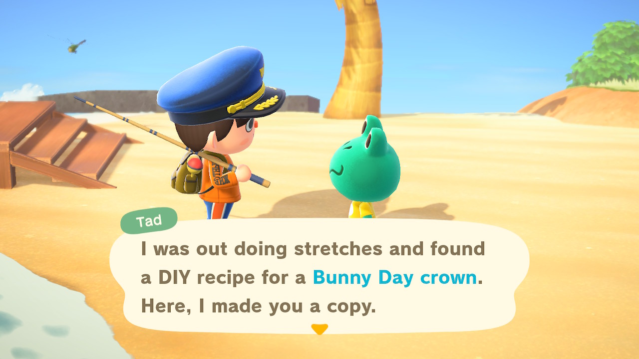 Animal Crossing New Horizons Bunny Day DIY Recipes Screenshot
