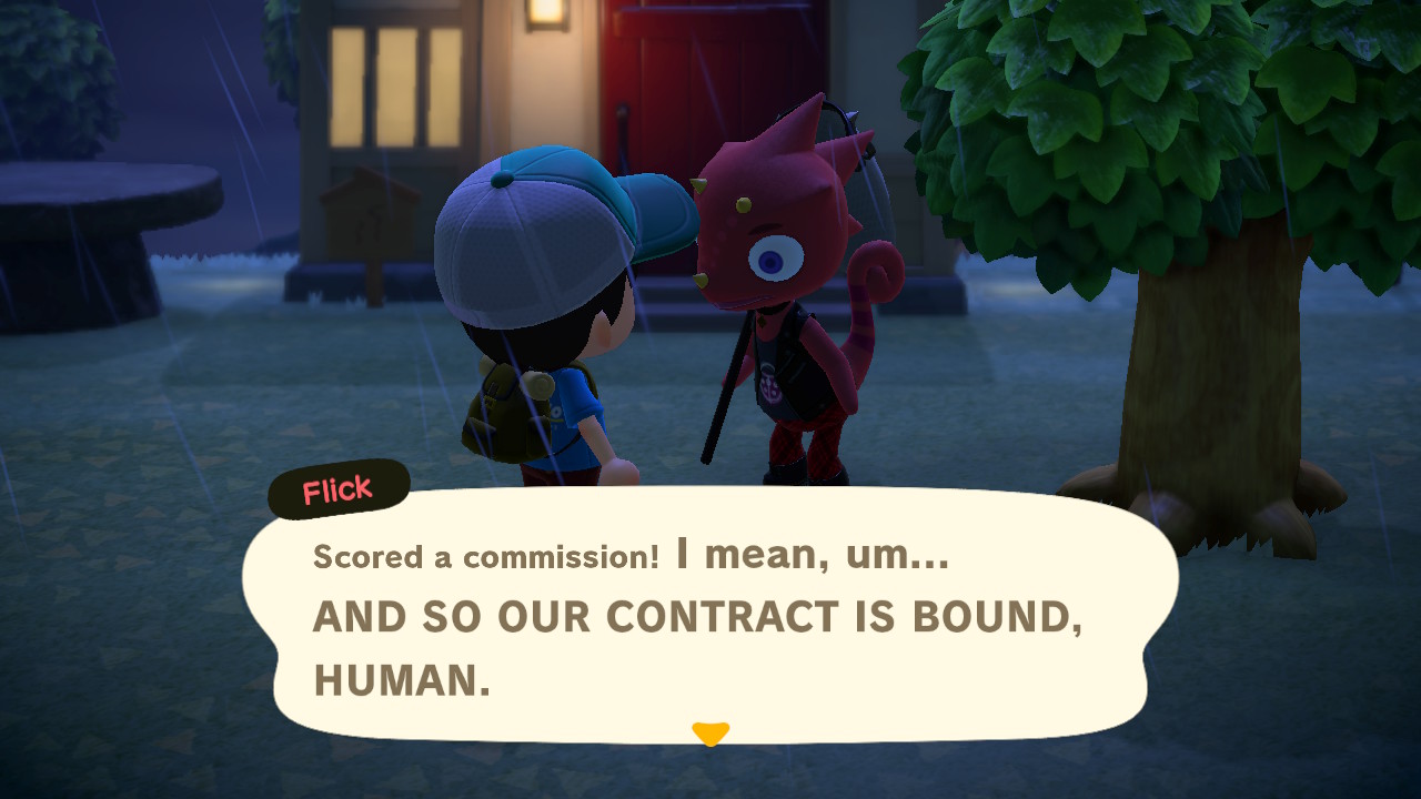 Animal Crossing New Horizons Flick Commission Screenshot