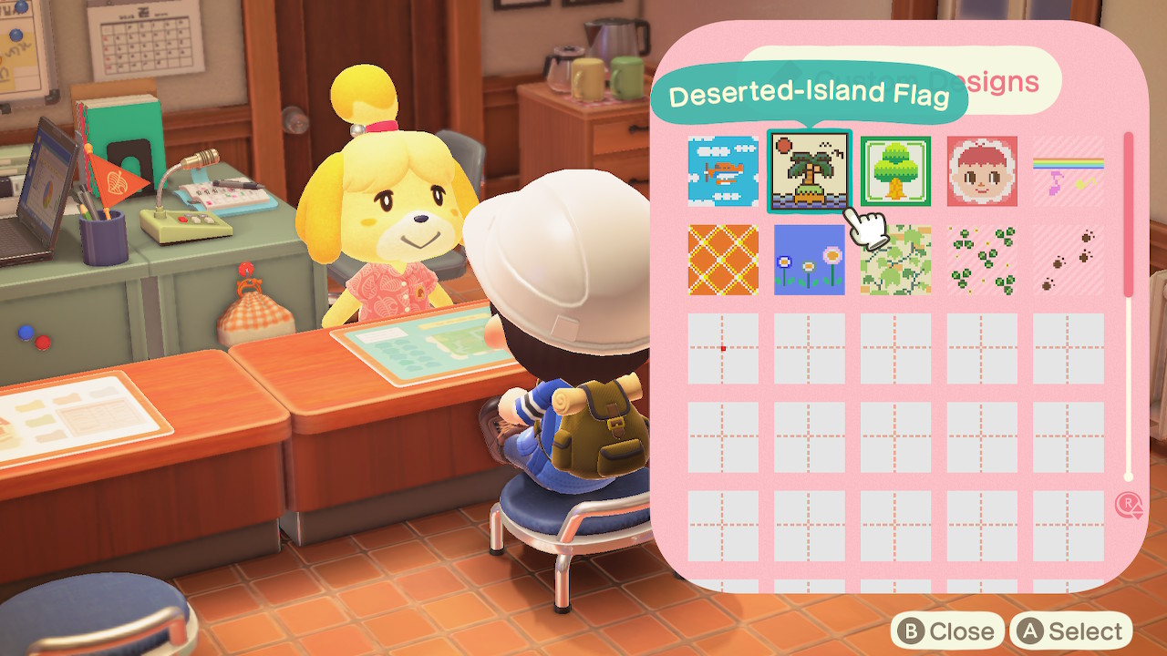 Animal Crossing New Horizons Isabelle Flag Designs Screenshot