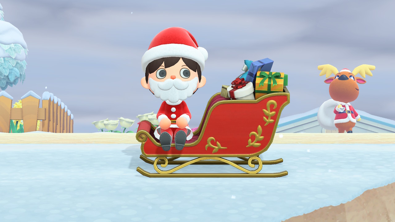 Animal Crossing: New Horizons Toy Day Sleigh Screenshot