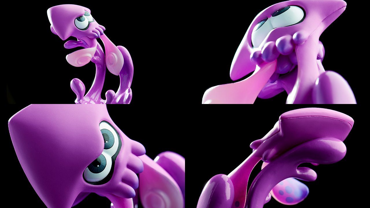 Purple Inkling Squid amiibo.
