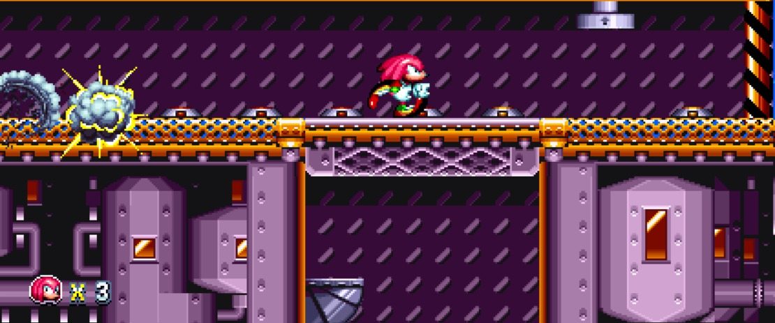 knuckles sonic mania flying battery zone screenshot