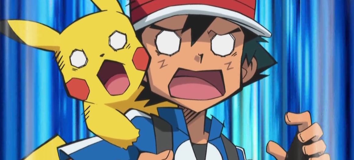 Ash Pikachu Shocked Anime Screenshot