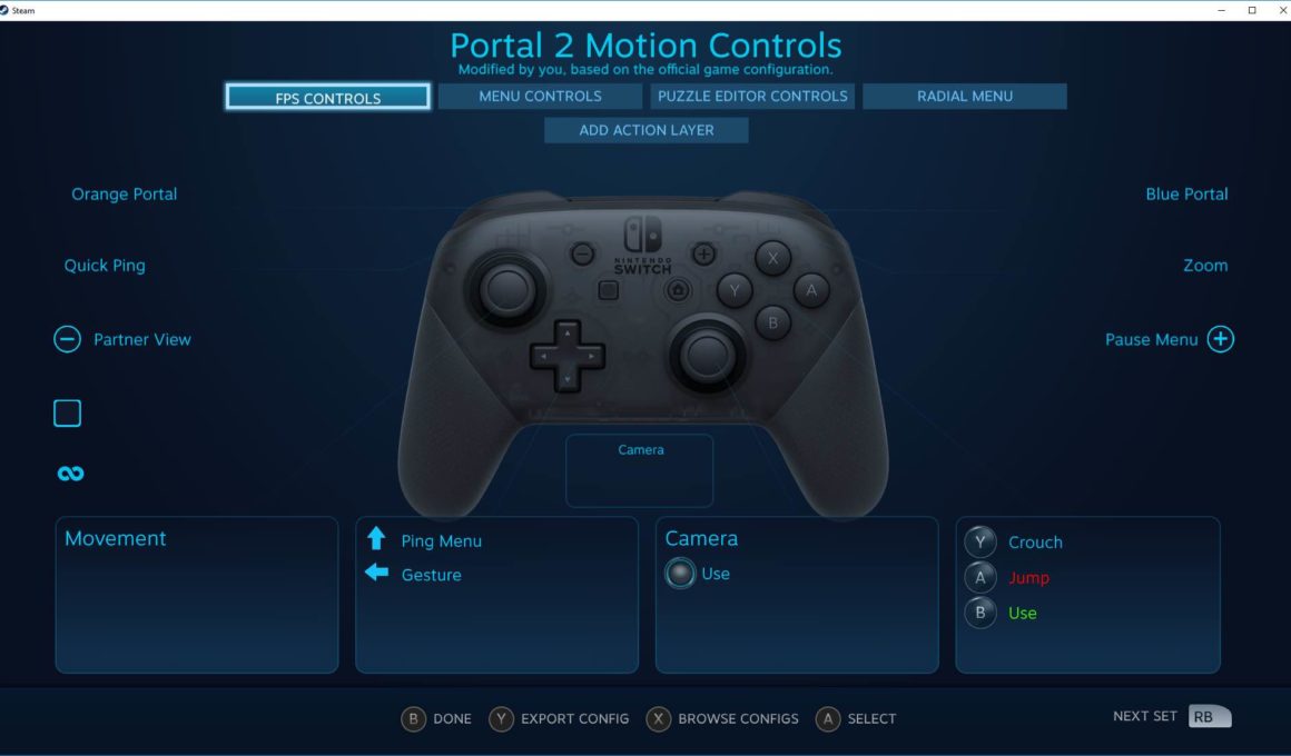 Steam Nintendo Switch Pro Controller Settings