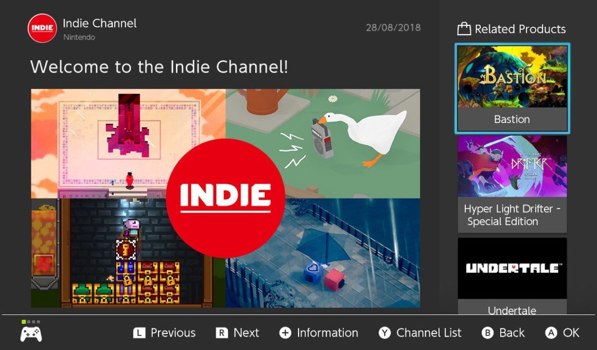 Nintendo Switch Indie Channel Screenshot