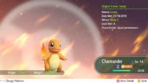 Pokémon Let's Go Nature Chart Screenshot