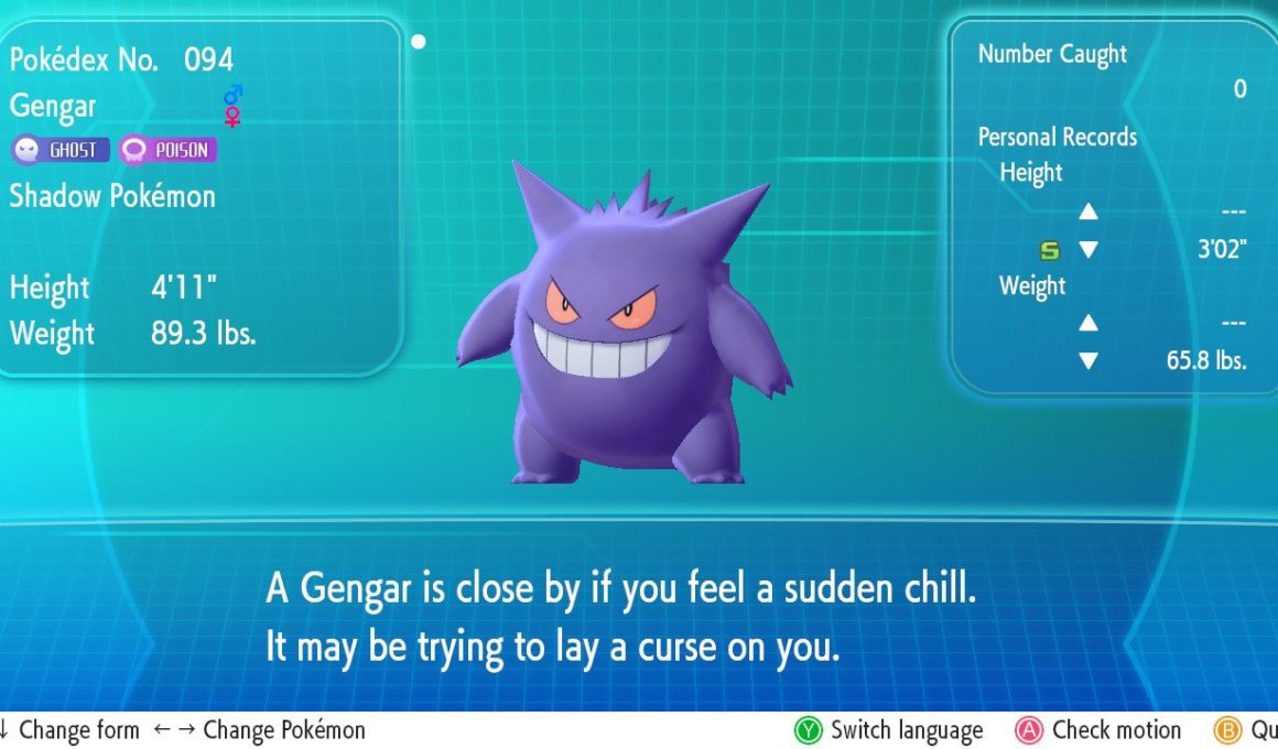 Pokémon Let's Go Trade Evolution Gengar Screenshot
