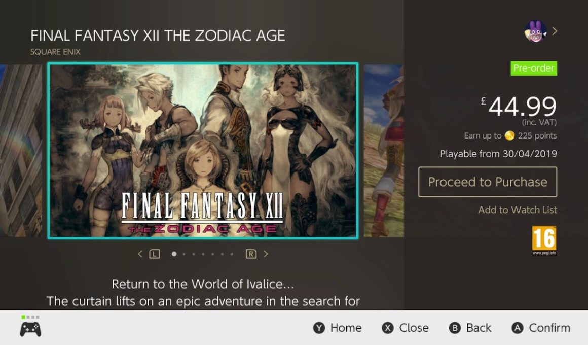 Final Fantasy XII The Zodiac Age eShop Screenshot