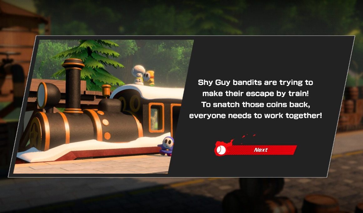 Mario Tennis Aces Shy Guy Train Tussle Screenshot
