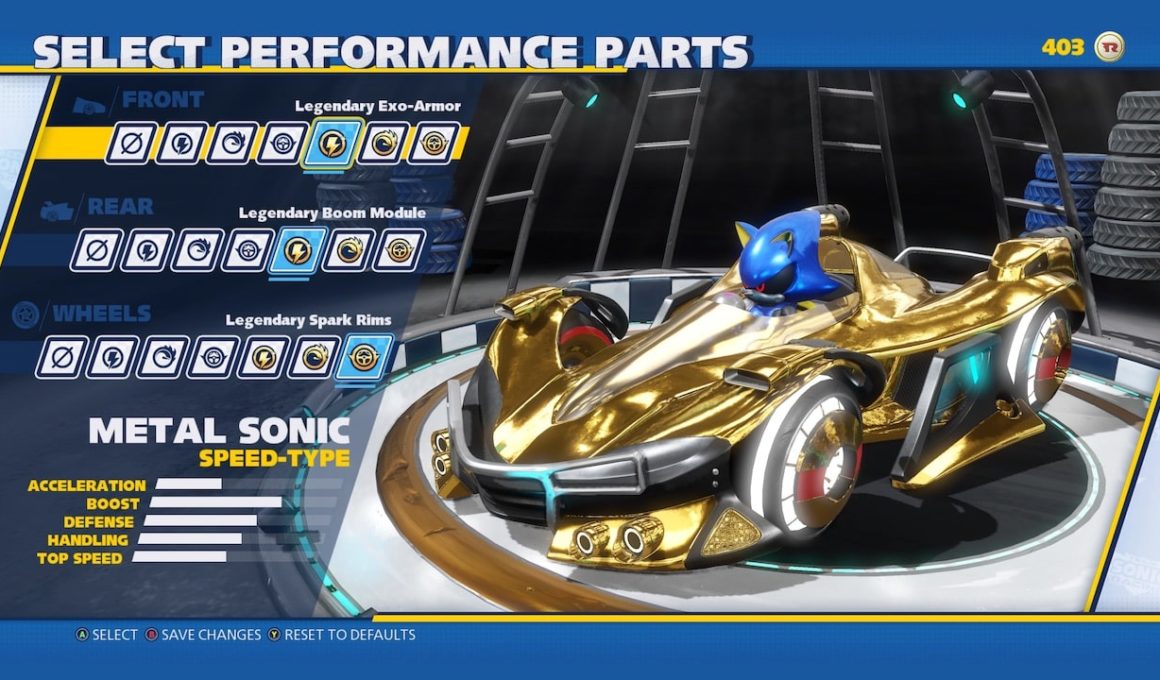 Team Sonic Racing Customization Screenshot