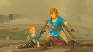 Link Protects Zelda Breath of the Wild Screenshot