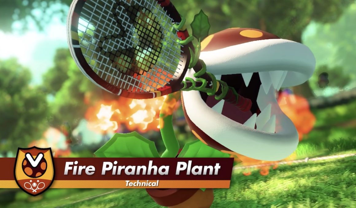 Mario Tennis Aces Fire Piranha Plant Screenshot
