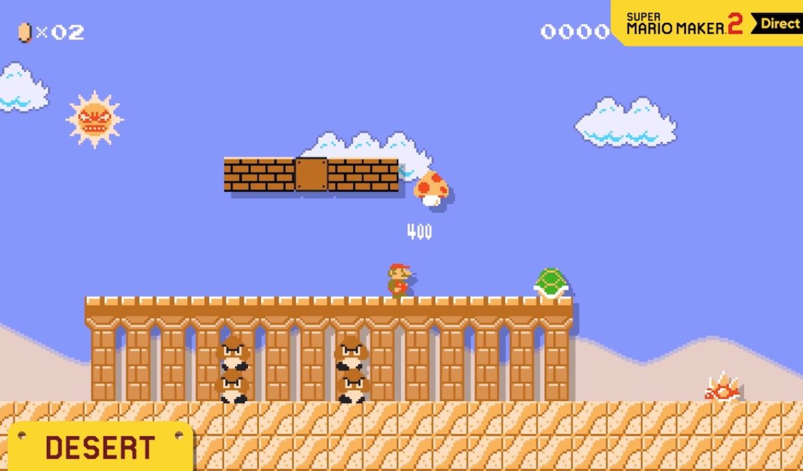 Super Mario Maker 2 Desert Screenshot