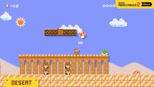 Super Mario Maker 2 Desert Screenshot