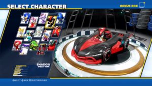 Team Sonic Racing Characters Selection Screenshot