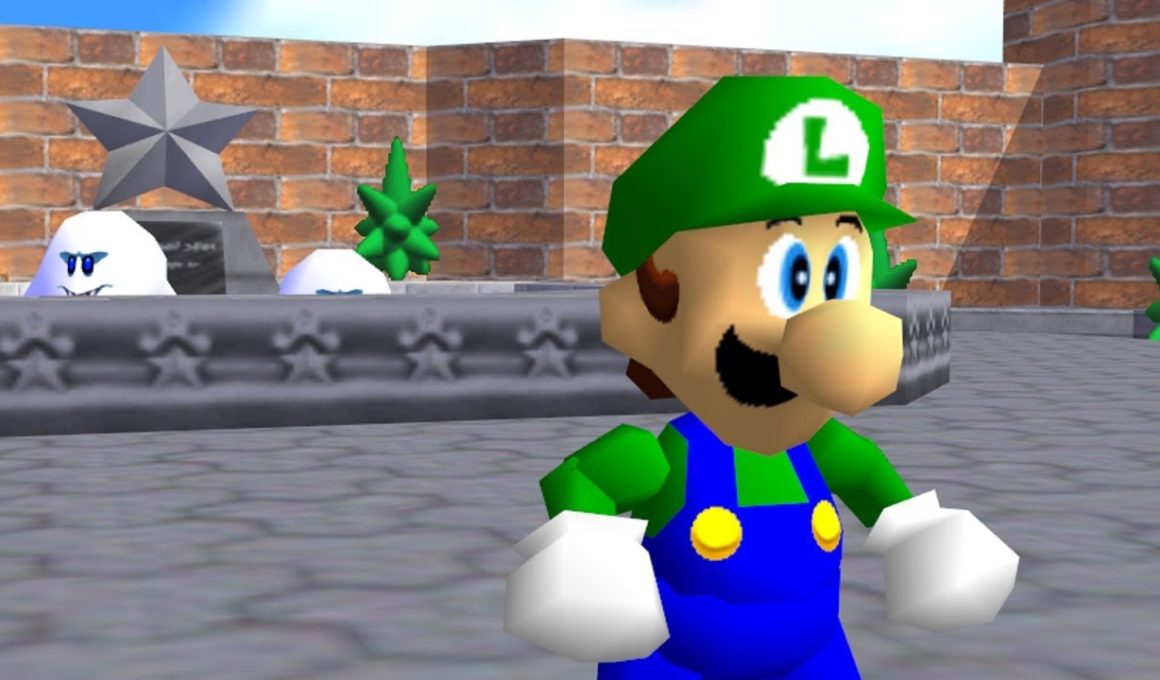 Luigi Super Mario 64 Screenshot