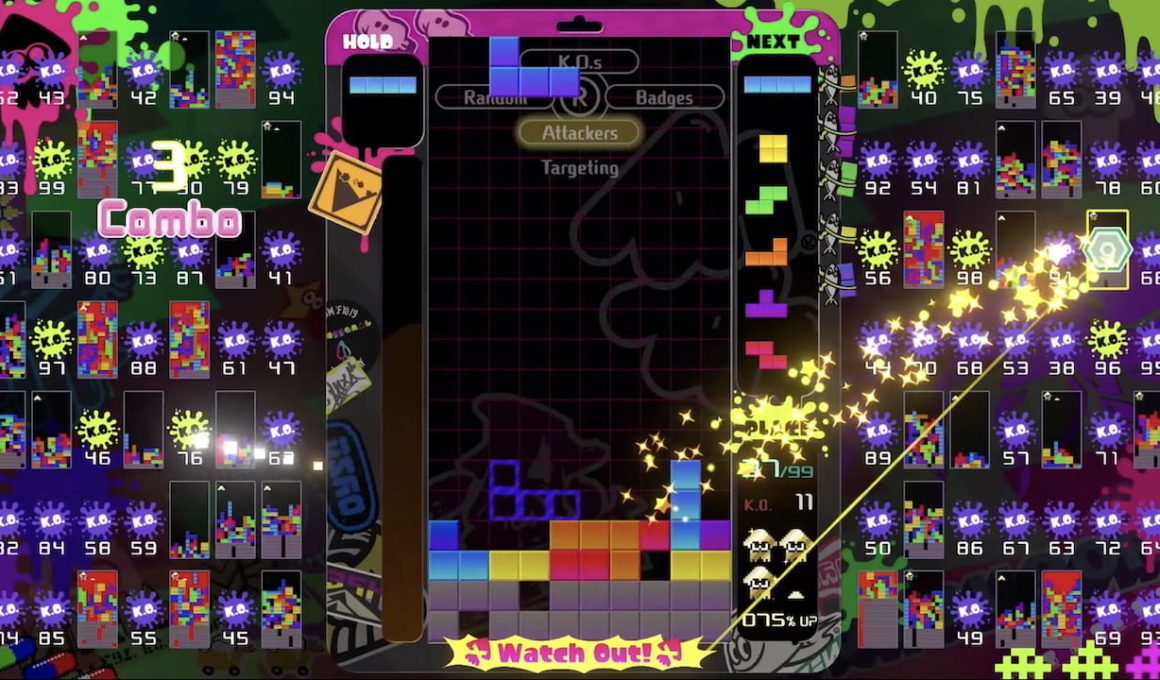Tetris 99 Splatoon Crossover Theme Screenshot