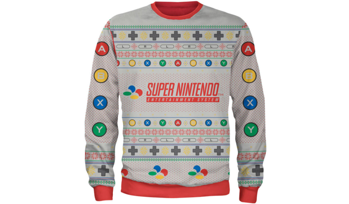 SNES-Themed Christmas Sweater Photo