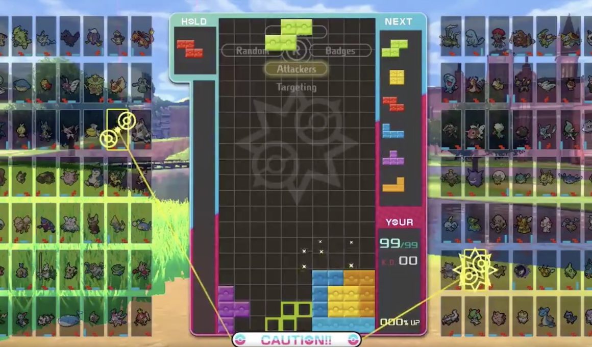 Tetris 99 Pokémon Sword And Shield Theme Screenshot