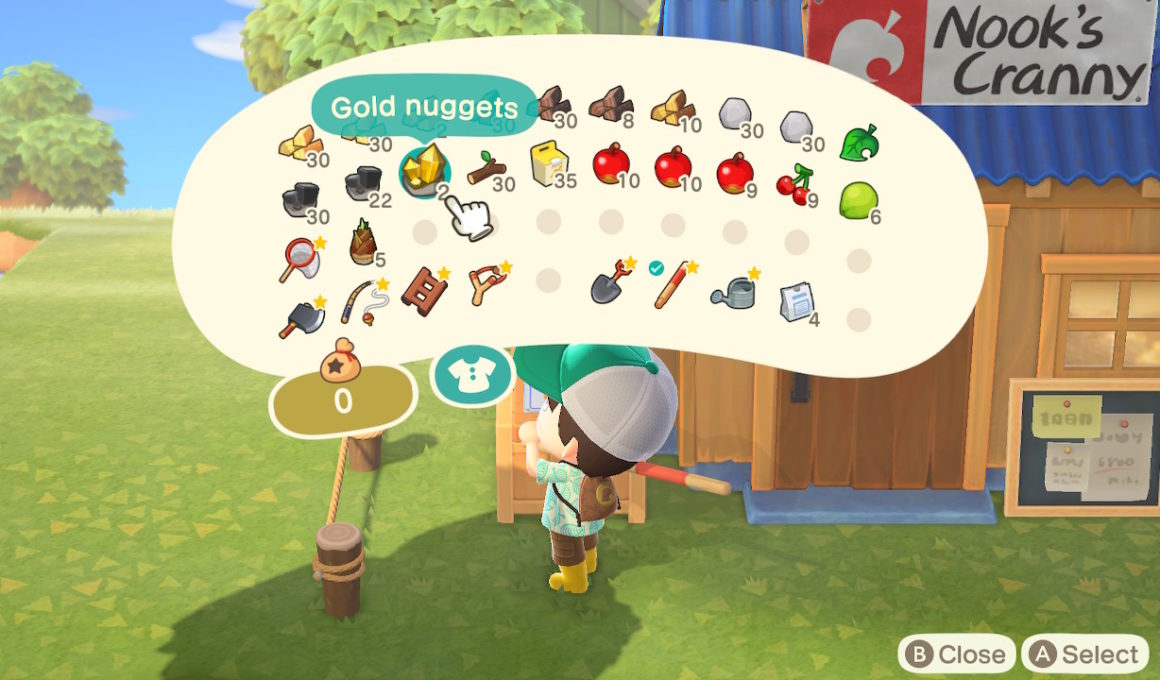 Animal Crossing: New Horizons Golden Tools Screenshot