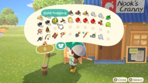 Animal Crossing: New Horizons Golden Tools Screenshot