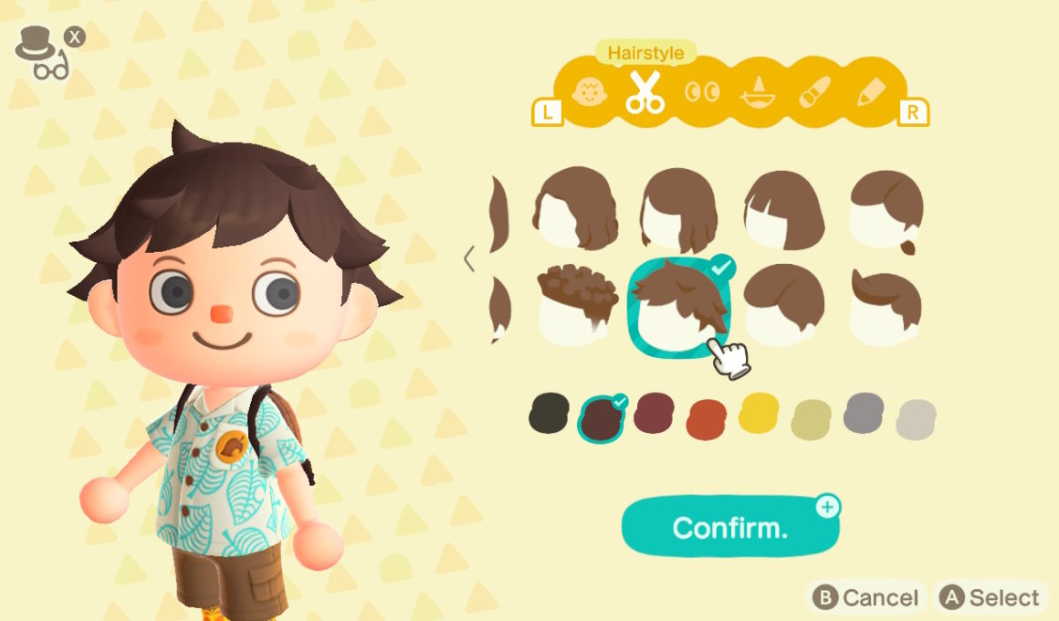 Animal Crossing: New Horizons Hairstyles Screenshot