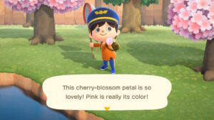 Animal Crossing New Horizons Cherry Blossom Petal Screenshot