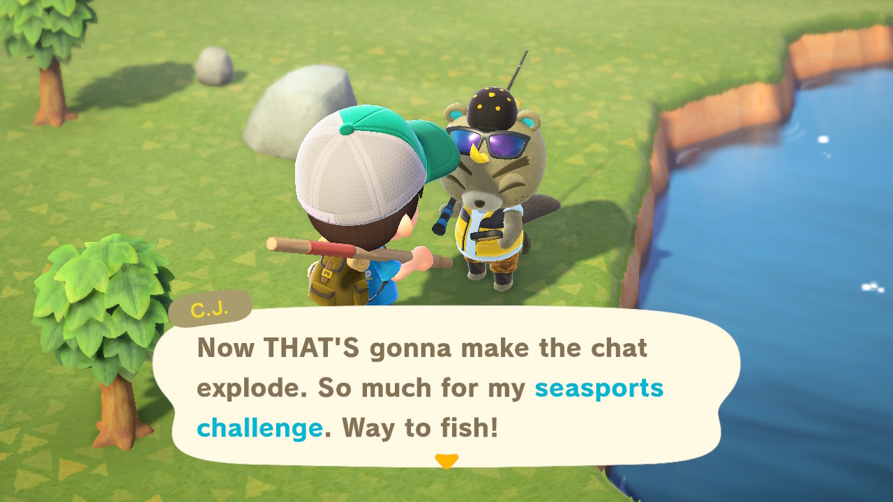 Animal Crossing New Horizons Seasports Challenge Screenshot