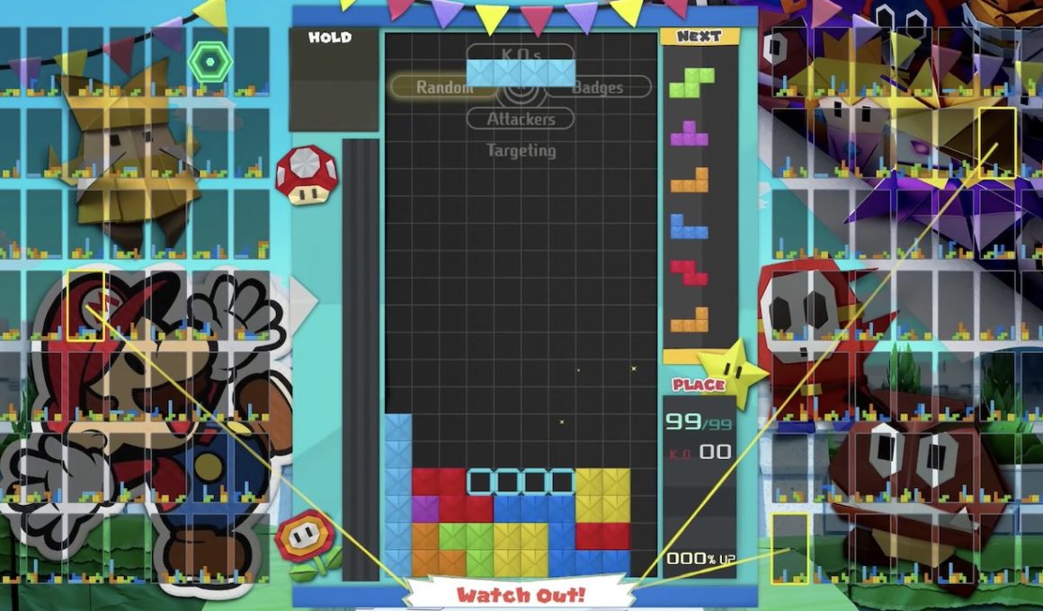 Tetris 99 Paper Mario Theme Screenshot