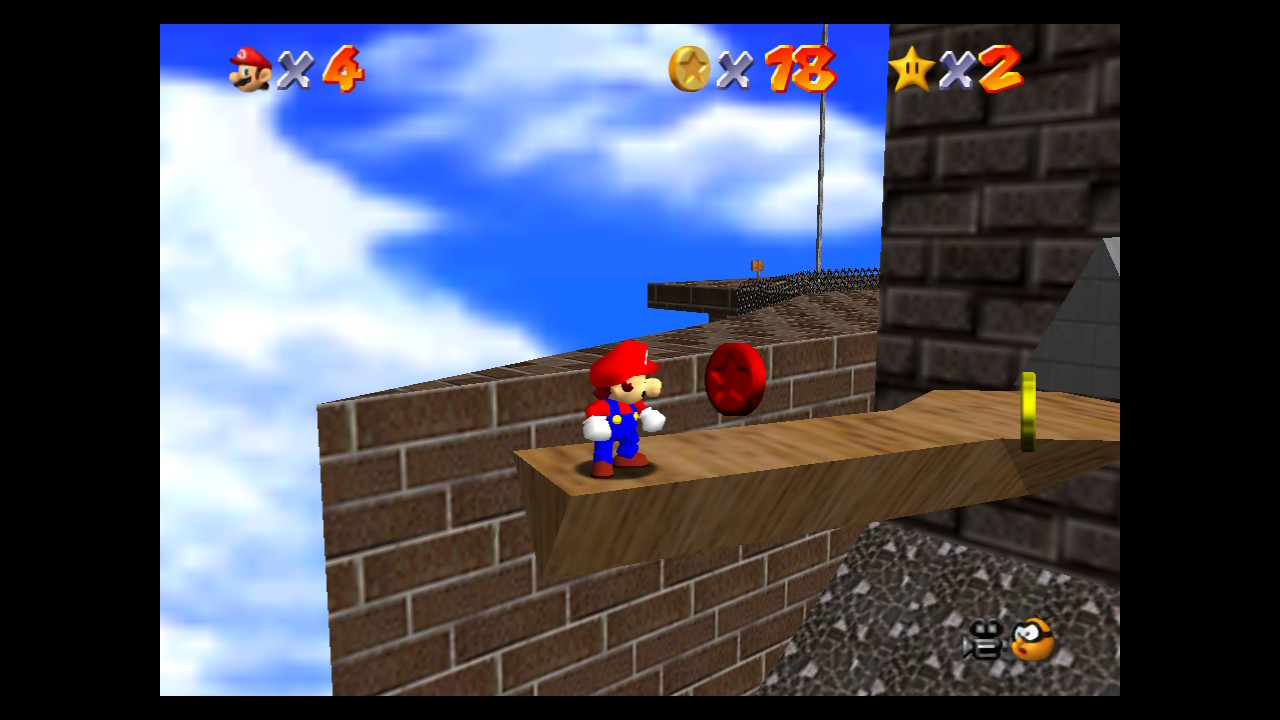 Super Mario 64 Whomp's Fortress Screenshot 2