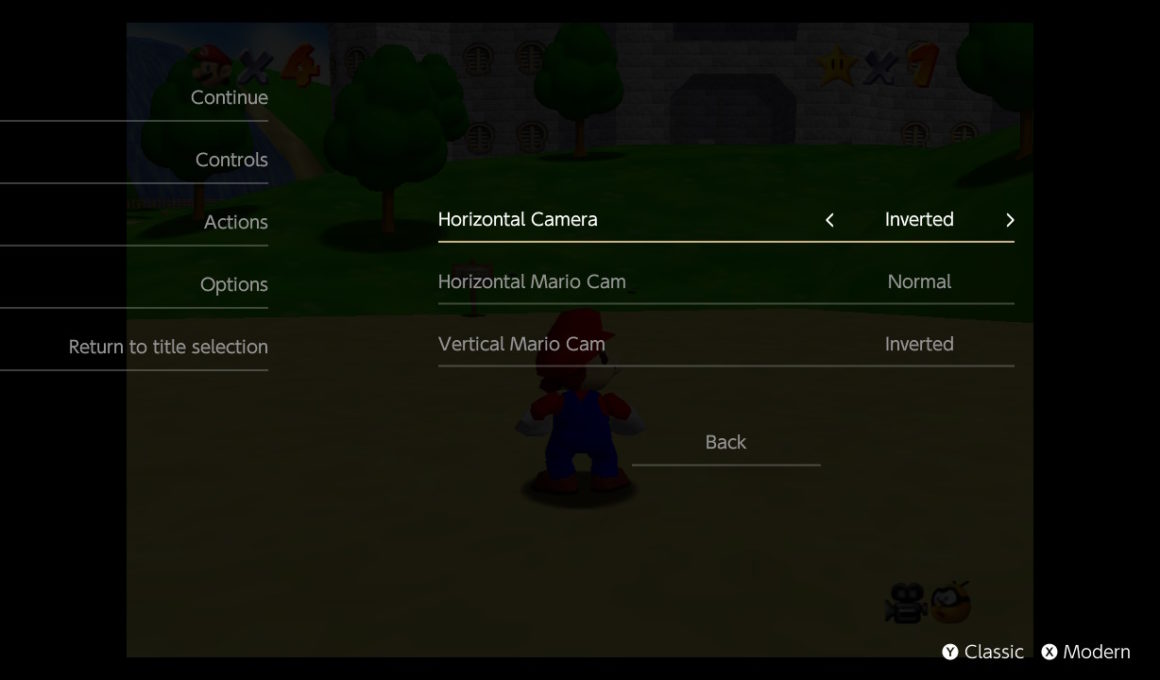 Super Mario 3D All-Stars Inverted Camera Control Screenshot