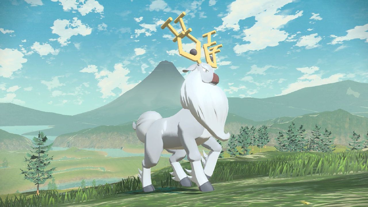 Screenshot of Wyrdeer in Pokémon Legends: Arceus