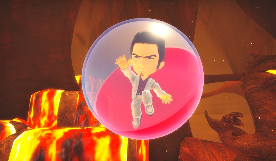 Screenshot of Kiryu Kazuma in Super Monkey Ball Banana Mania