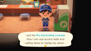 Animal Crossing New Horizons Pro Decorating License Screenshot