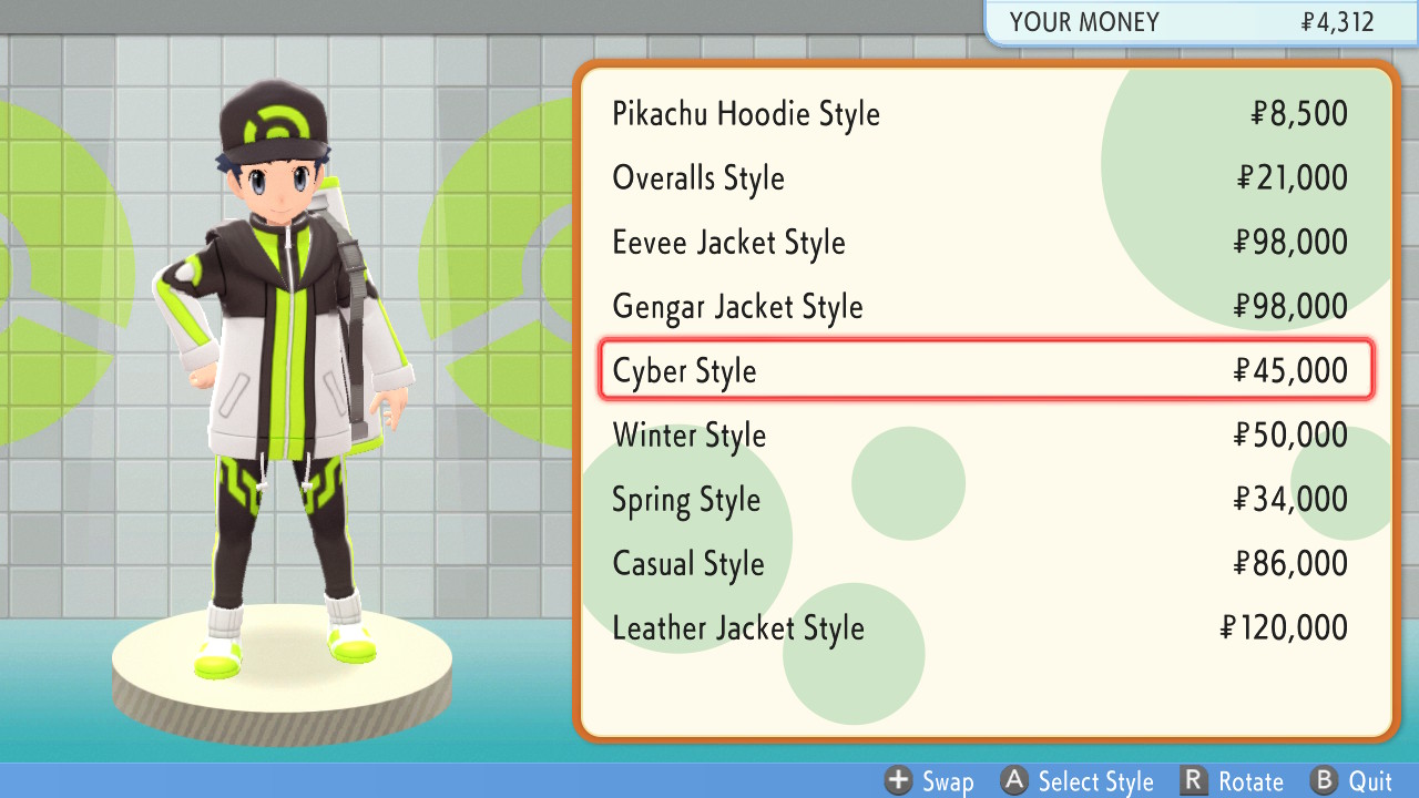 Pokémon Brilliant Diamond And Shining Pearl Cyber Style Outfit Screenshot