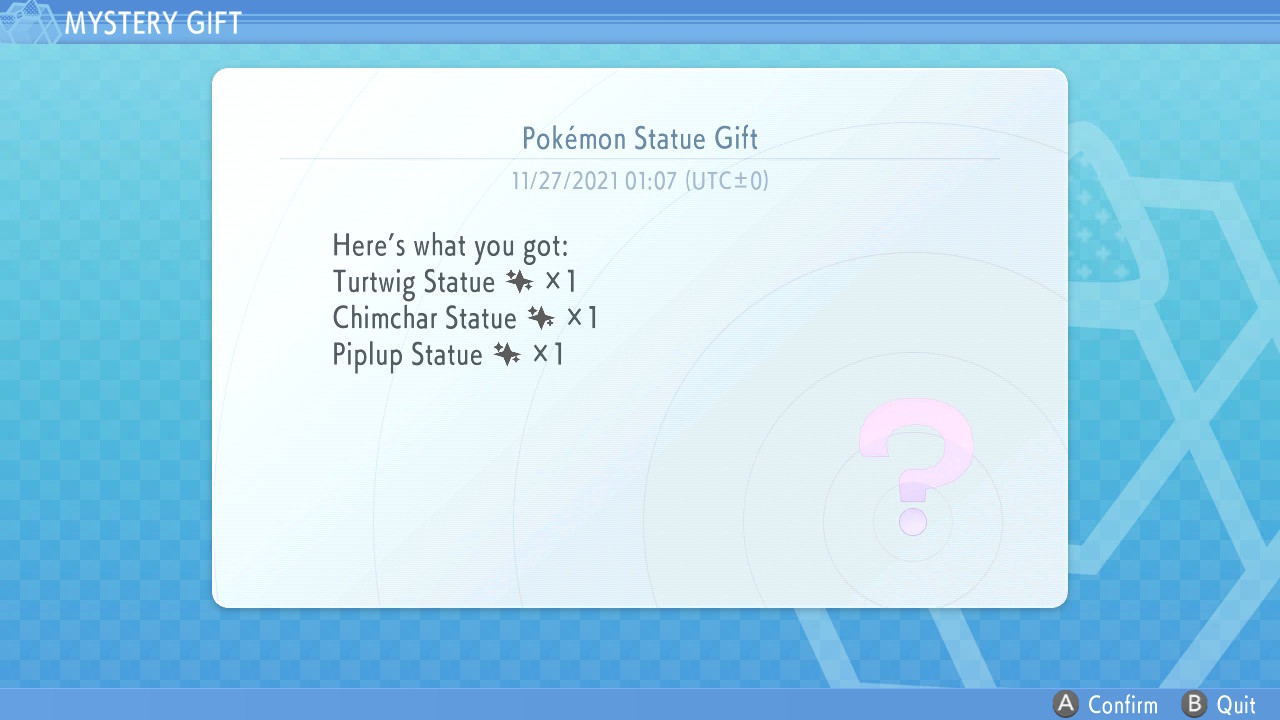 Pokémon Brilliant Diamond And Shining Pearl Mystery Gift Screenshot 2