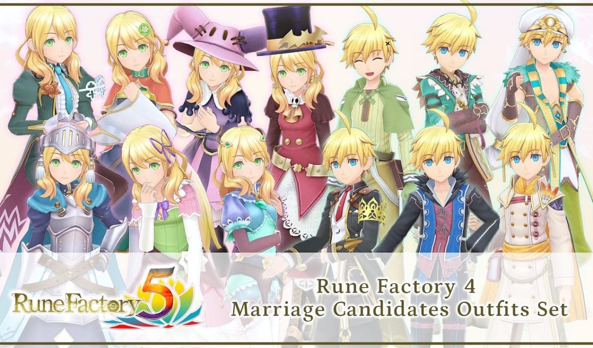 Rune Factory 5 Marriage Candidates Outfits Set Image